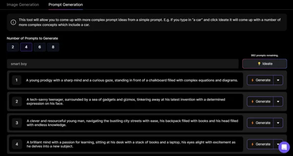 Leonardo AI prompt generation