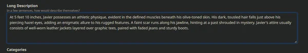 Character description